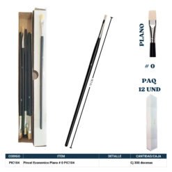 Pincel Economico Plano # 0  PIC104